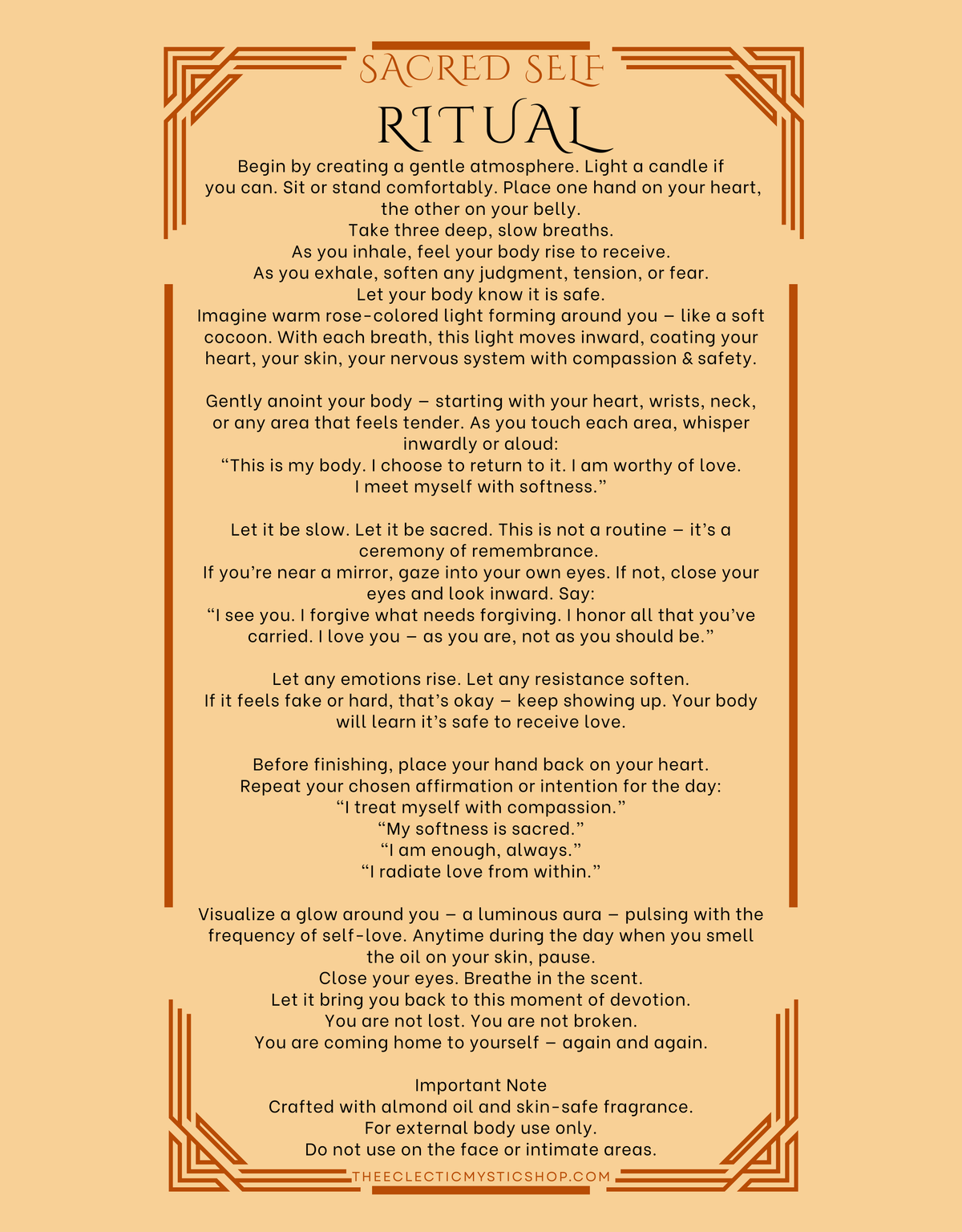 Sacred Self Intention Oil