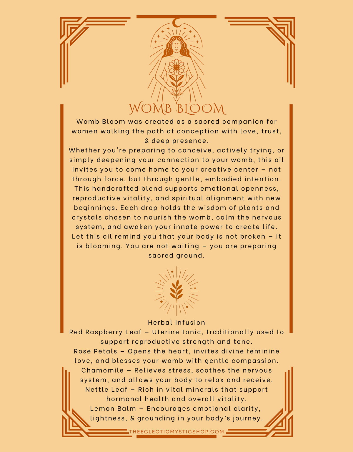 Womb Bloom Fertility Intention Oil