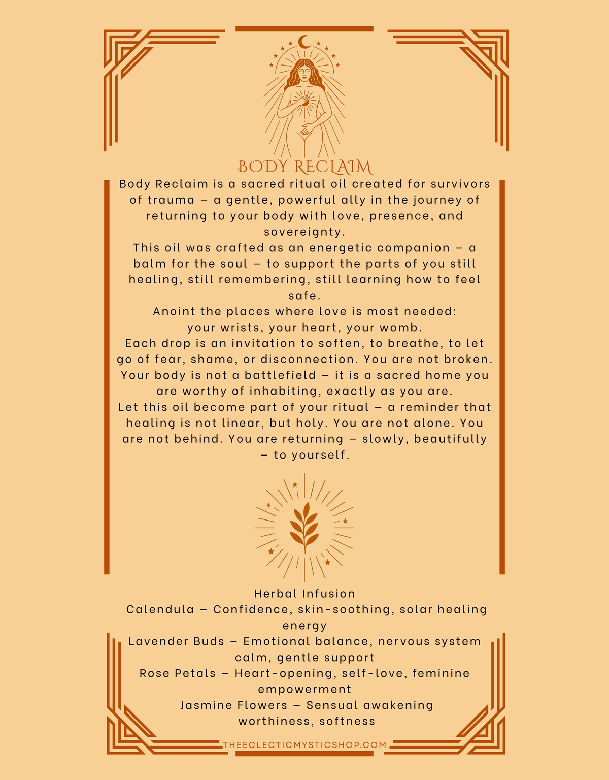 Body Reclaim - Trauma Healing Intention Oil