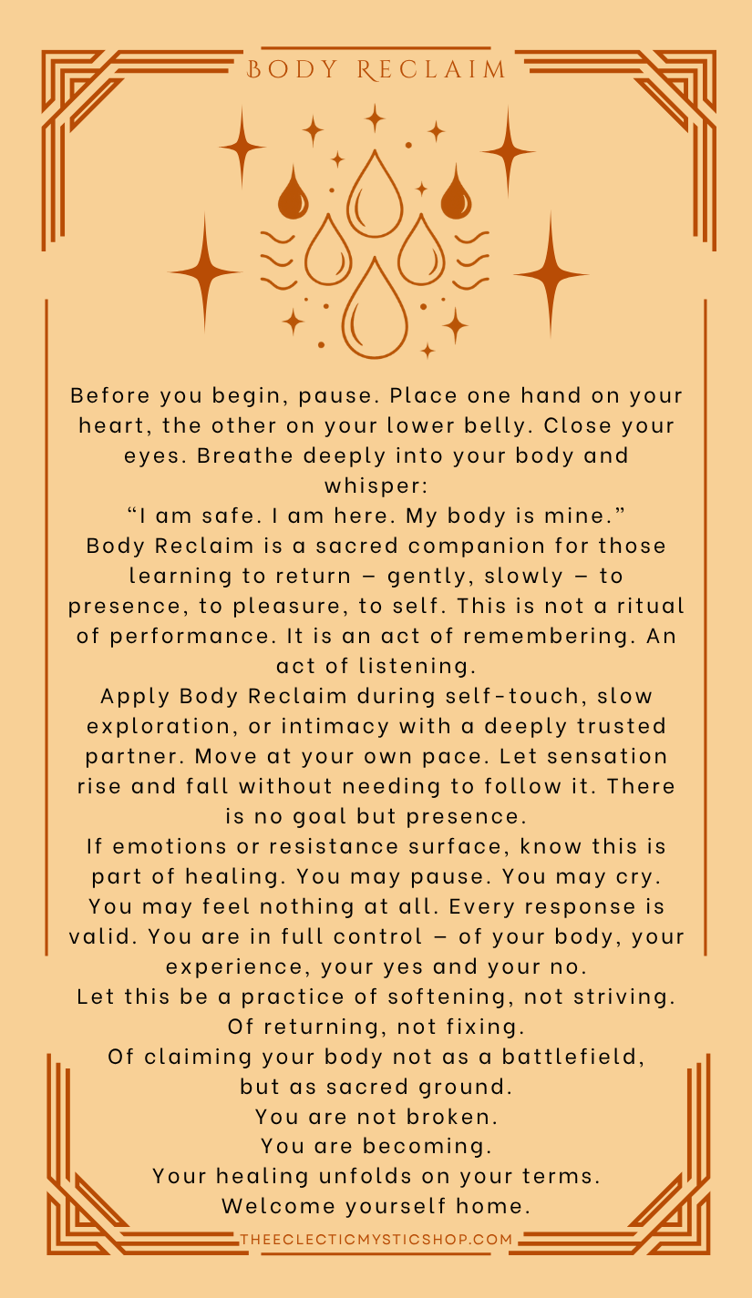 Body Reclaim 8oz - Sexual Trauma Healing